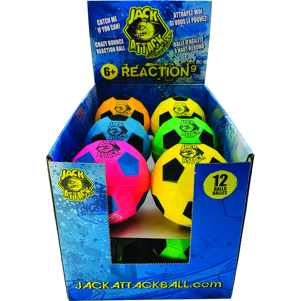 Image Balle Jack Attack Reaction9 - 7.6cm (couleurs assorties) en présentoir comptoir